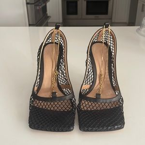Bottega Veneta Mesh Heels with chain 37.5